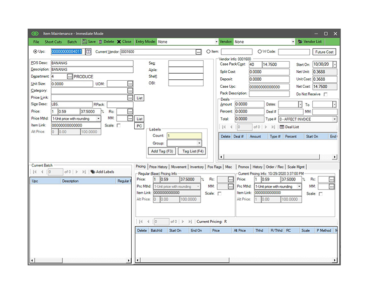 NCR ENCOR tab content